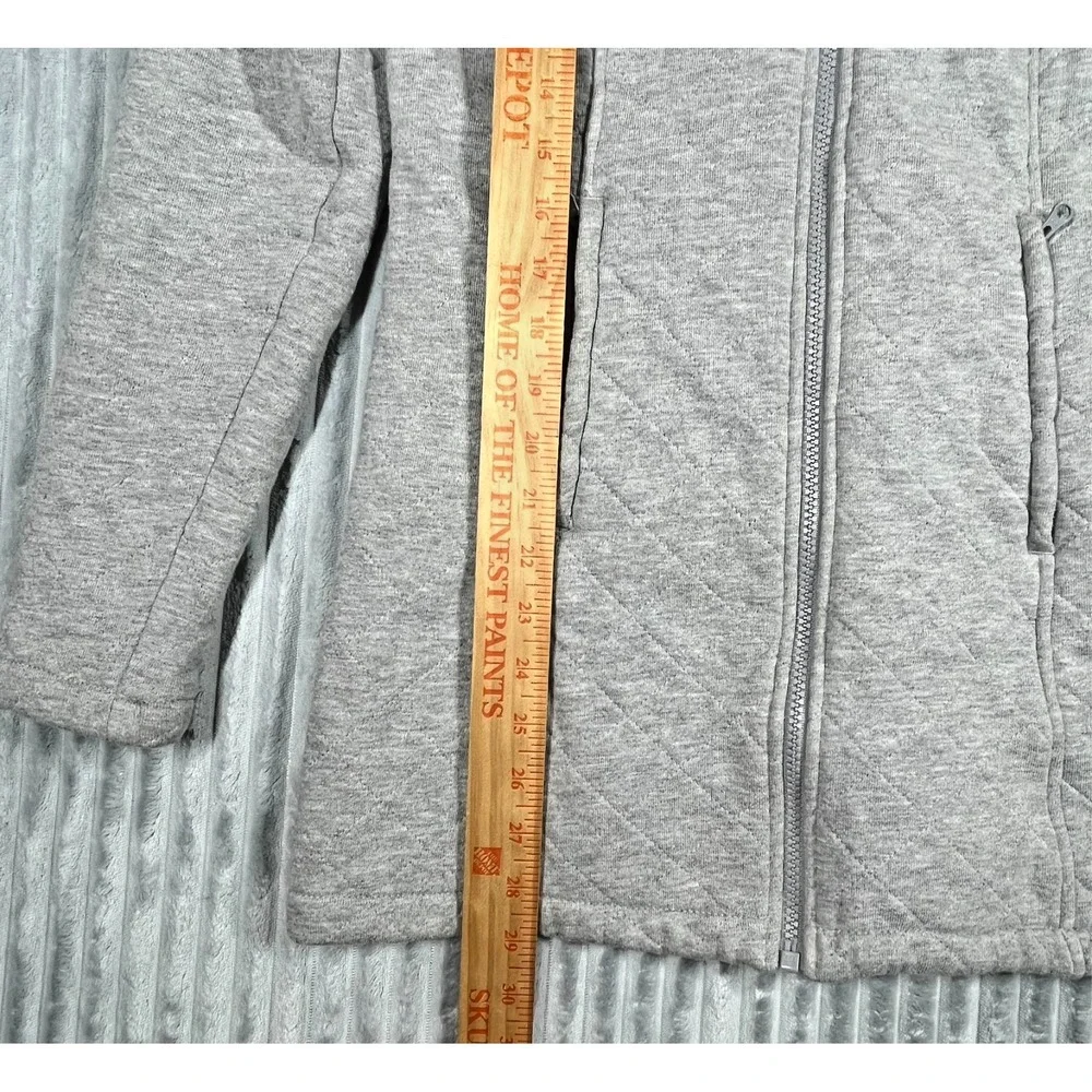 North Face Caroluna Quilted Fleece Lined Jacket Women's S Gray Warm Comfort Prep